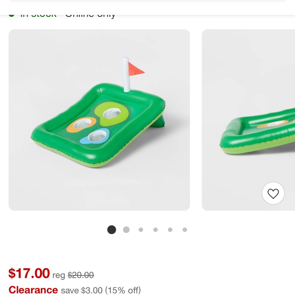 2x20$ Floating putting green sun squad